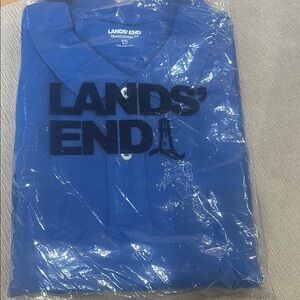 Lands' End Men's Blue Polo Shirt